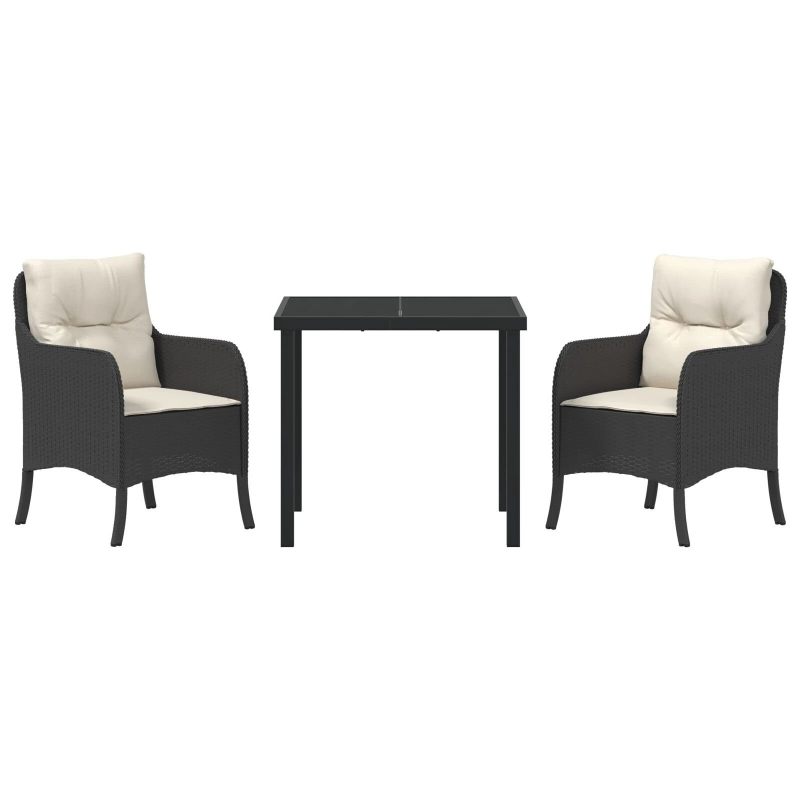 vidaXL Dārza ēdamgalds ar spilvenu 5 pcs Gaiši pelēks poliratāns