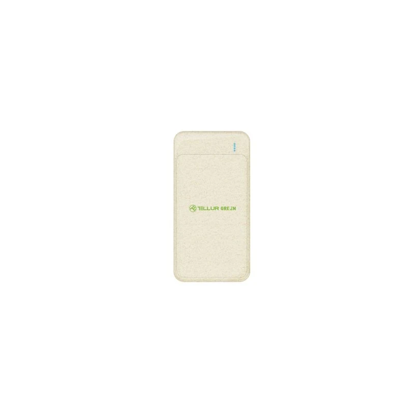 Tellur PD103 Green Power Bank 10000mAh, 2xQC3.0 + PD 18W cream
