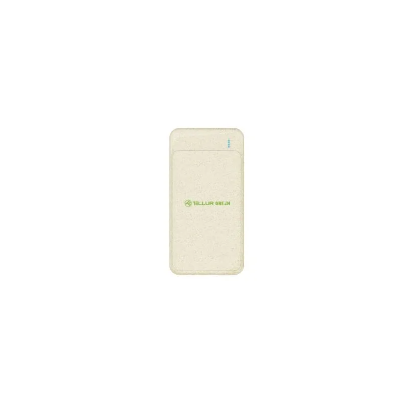 Tellur PD103 Green Power Bank 10000mAh, 2xQC3.0 + PD 18W cream