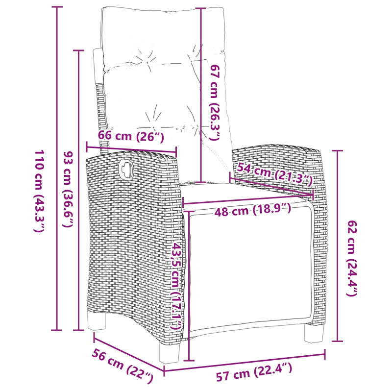 vidaXL Dārza ēdamgalds ar spilvenu 5 pcs Pelēka poliratāns