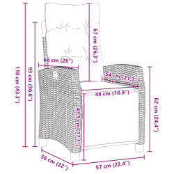 vidaXL Dārza ēdamgalds ar spilvenu 5 pcs Bēša poliratāns