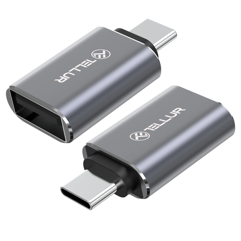 Tellur USB-C to USB-A M-F Adapter 10Gbps, 3A Aluminum Alloy