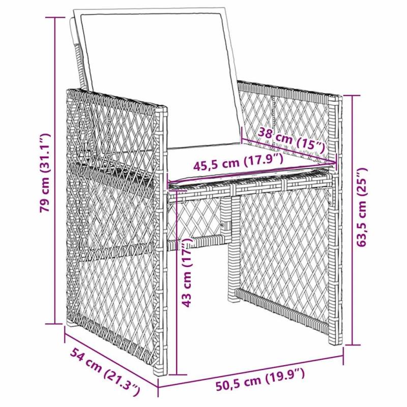 vidaXL Dārza ēdamgalds 5 pcs Gaiši pelēks poliratāns