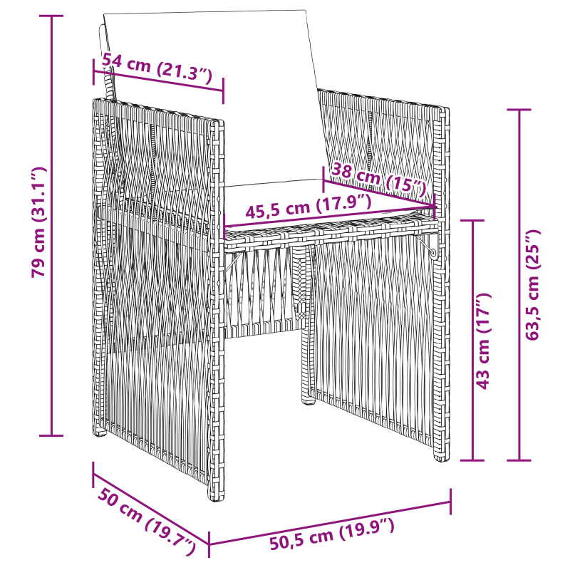 vidaXL Dārza ēdamgalds 5 pcs Melna Tērauds ar pulverkrāsas pārklājumu
