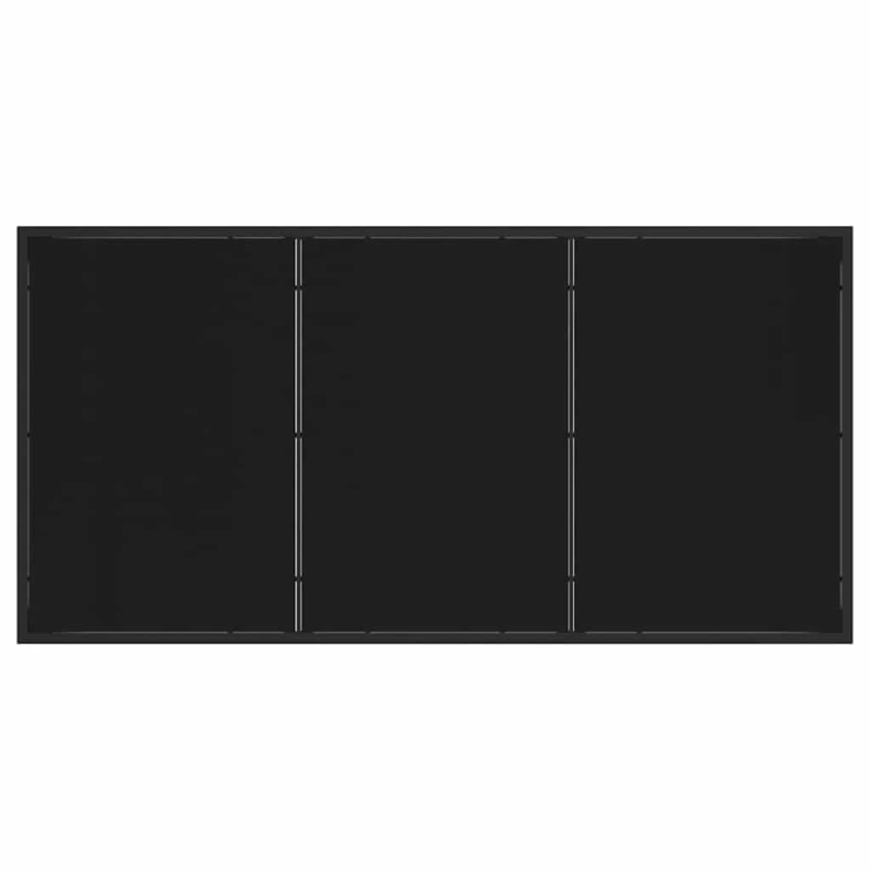 vidaXL Dārza ēdamgalds 5 pcs Melna poliratāns