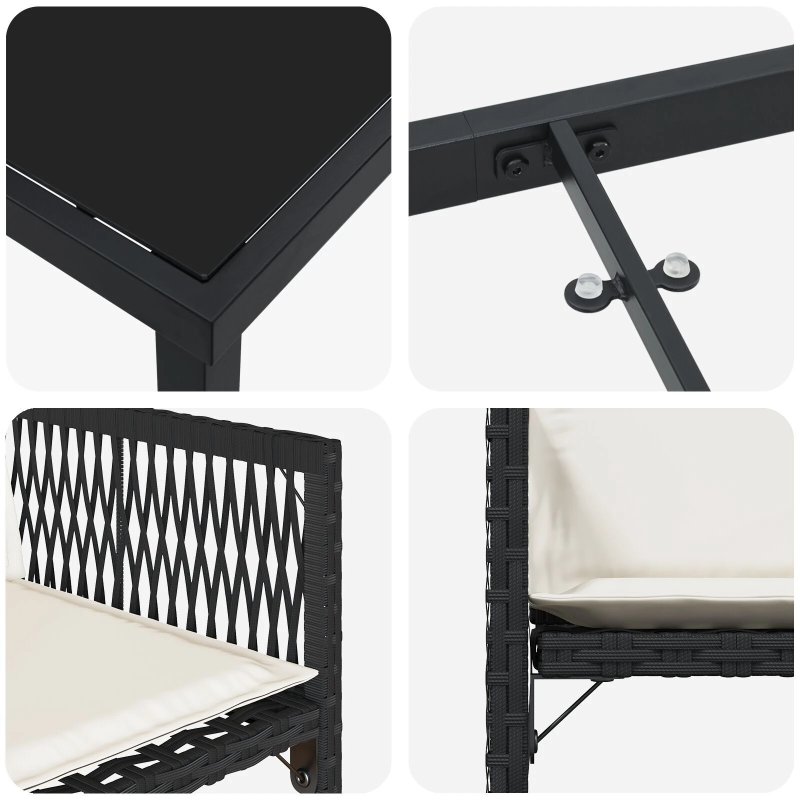 vidaXL Dārza ēdamgalds 5 pcs Bēša poliratāns