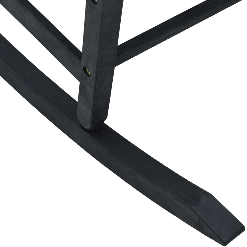 vidaXL Šūpuļkrēsls Melna 84 x 65 x 114 cm Sveķi