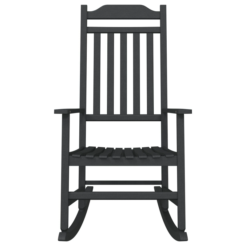 vidaXL Šūpuļkrēsls Melna 84 x 65 x 114 cm Sveķi