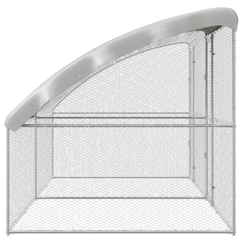 vidaXL Vistu būris 2 pcs Sudraba 400 x 200 x 200 cm Tērauds un PE