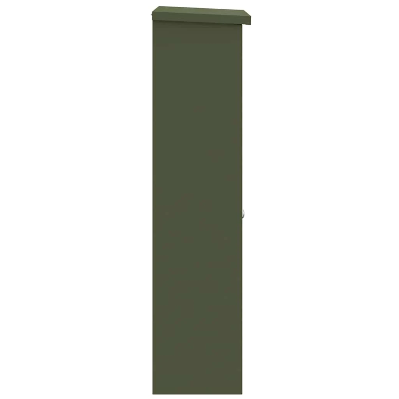 vidaXL Paku nodošanas kaste Olīvu zaļa 44,5 x 29 x 110,5 cm Tērauds
