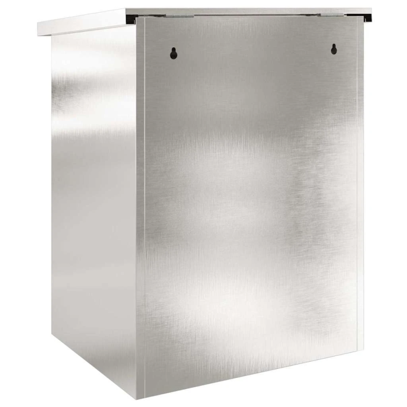 vidaXL Paku nodošanas kaste Melna 47.5 x 38 x 59 cm Nerūsējošs tērauds