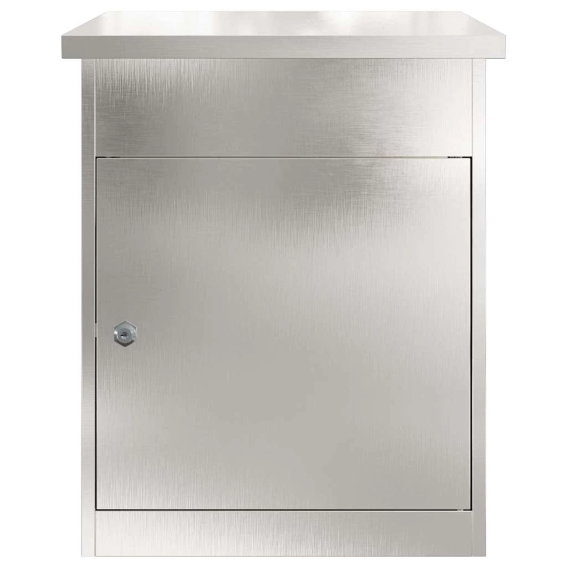 vidaXL Paku nodošanas kaste Melna 47.5 x 38 x 59 cm Nerūsējošs tērauds