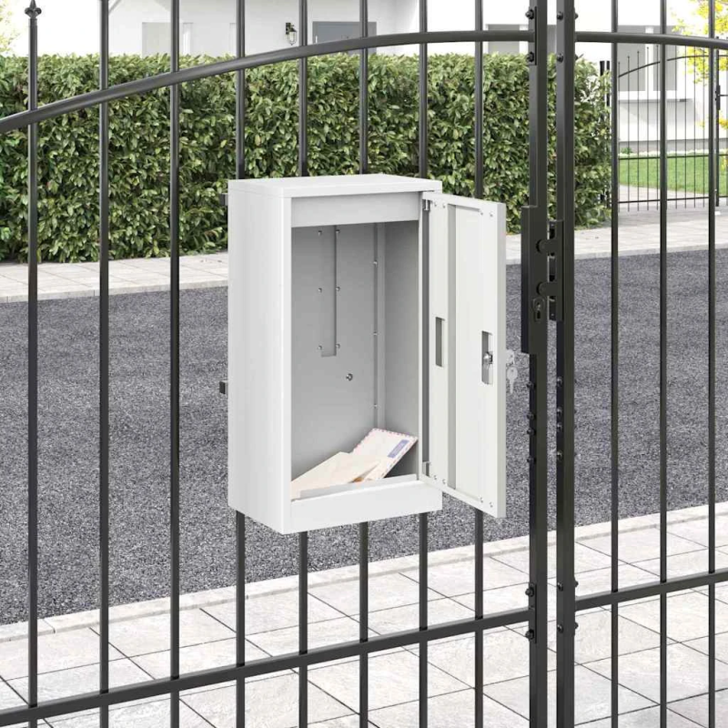 vidaXL pastkastei ar uzglabāšanu Balts 30 x 20 x 55 cm Tērauds