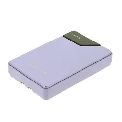 Tellur Power Bank 10000mAh, USB-C + Lightning cables built-in purple
