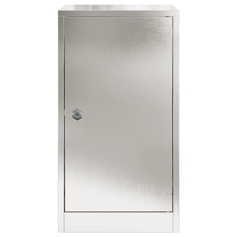 vidaXL pastkastei ar durvīm Melna 30 x 20 x 55 cm Nerūsējošs tērauds