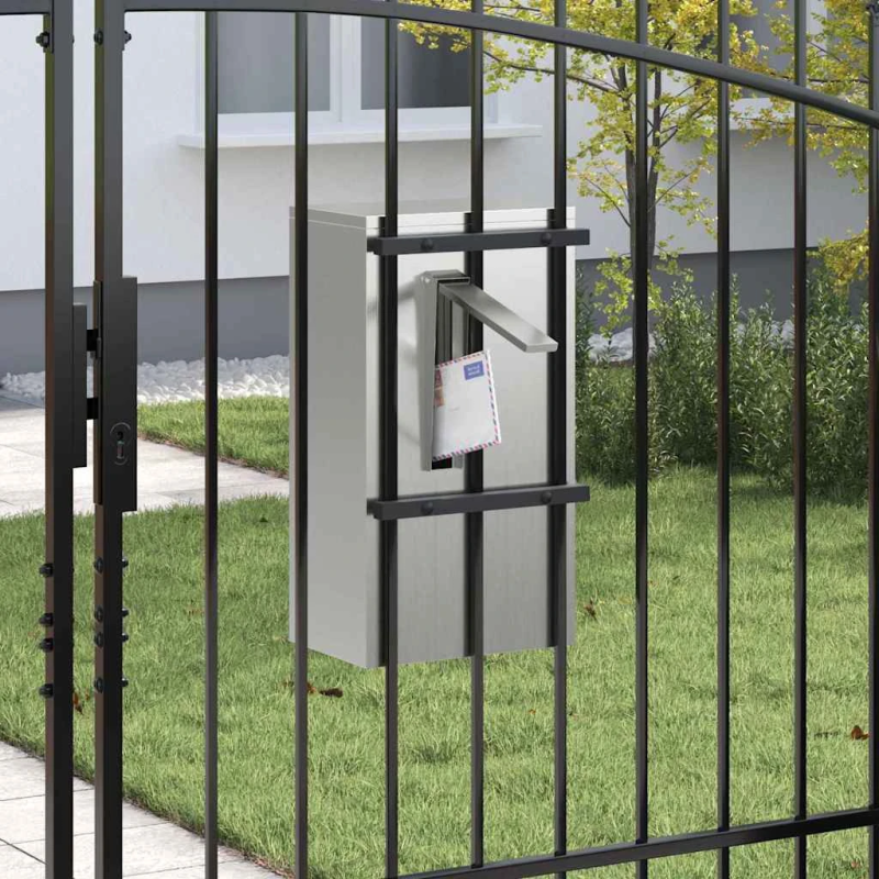 vidaXL pastkastei ar uzglabāšanu Melna 30 x 20 x 55 cm Cinkots tērauds