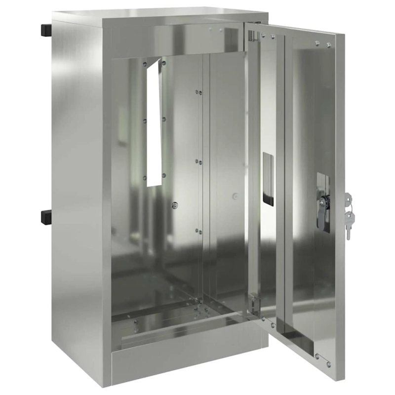 vidaXL pastkastei ar uzglabāšanu Melna 30 x 20 x 55 cm Cinkots tērauds