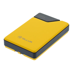 Tellur Power Bank 10000mAh, USB-C + Lightning cables built-in yellow