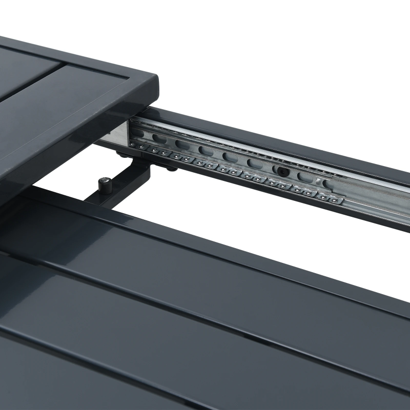 vidaXL Pagarināmais galds 2 pcs Antracīts 210 x 90 x 73 cm Tērauds