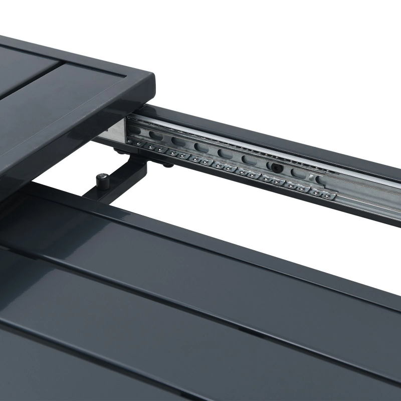 vidaXL Pagarināmais galds 2 pcs Antracīts 210 x 90 x 73 cm Tērauds