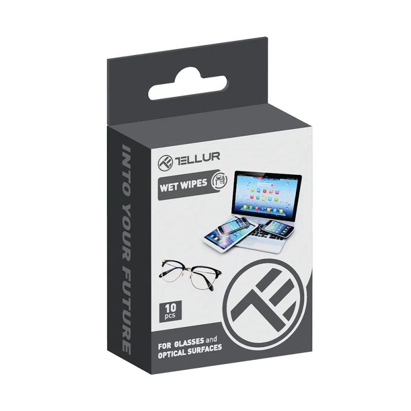 Tellur wet wipes for optical surfaces 10pcs set