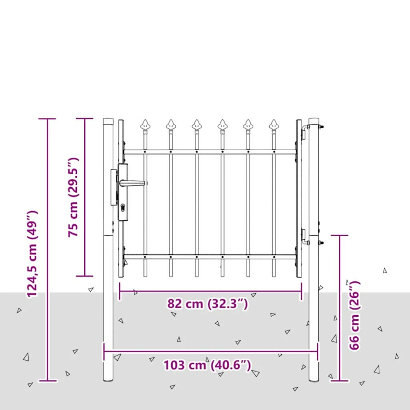 vidaXL Žoga vārti ar slēdzeni Pelēka 103 x 250 cm