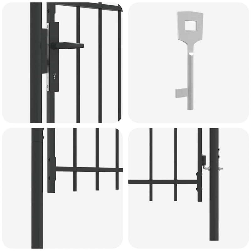 vidaXL Žoga vārti ar slēdzeni Pelēka 103 x 150 cm