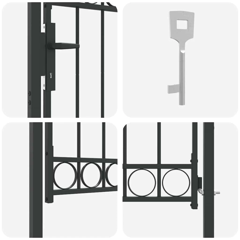 vidaXL Žoga vārti ar slēdzeni Pelēka 100 x 125 cm