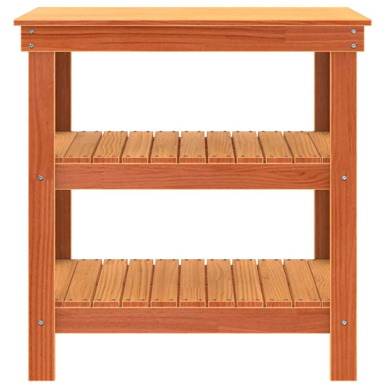 vidaXL Darbagalds Vaks brūns 78,5 x 50 x 80 cm Ciets priedes koks