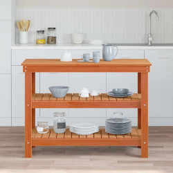 vidaXL Darbagalds Vaska brūna 110,5 x 50 x 80 cm Priedes masīvkoks