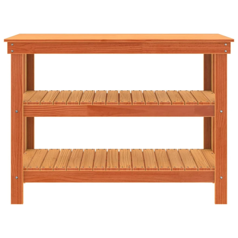 vidaXL Darbagalds Vaska brūna 110,5 x 50 x 80 cm Priedes masīvkoks