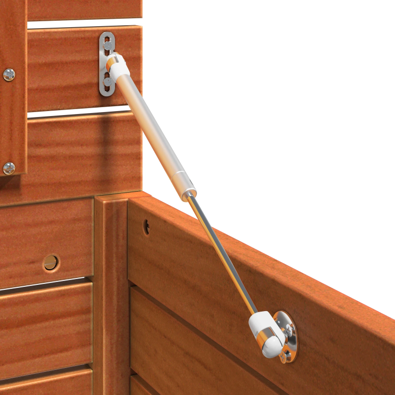 vidaXL Uzglabāšanas kaste Vaks brūns 101 x 50,5 x 46,5 cm