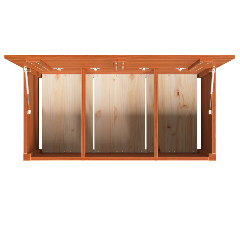 vidaXL Uzglabāšanas kaste Vaks brūns 101 x 50,5 x 46,5 cm