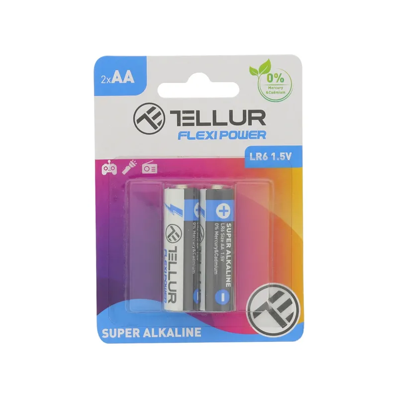 Tellur Flexi Power battery, Super Alkaline, AA LR6, 1.5V, 2 pcs-set