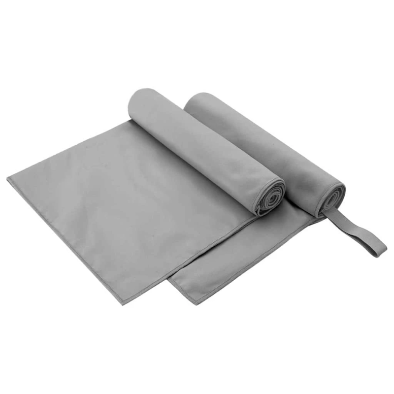 vidaXL Sporta dvieļi 2 pcs Tumši pelēka 100 x 50 cm