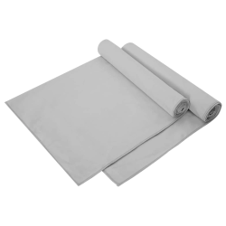 vidaXL Sporta dvieļi 2 pcs Pelēka 140 x 70 cm Poliesters un poliamīds