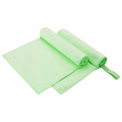 vidaXL Sporta dvieļi 2 pcs Zaļa 100 x 50 cm Poliesters un poliamīds