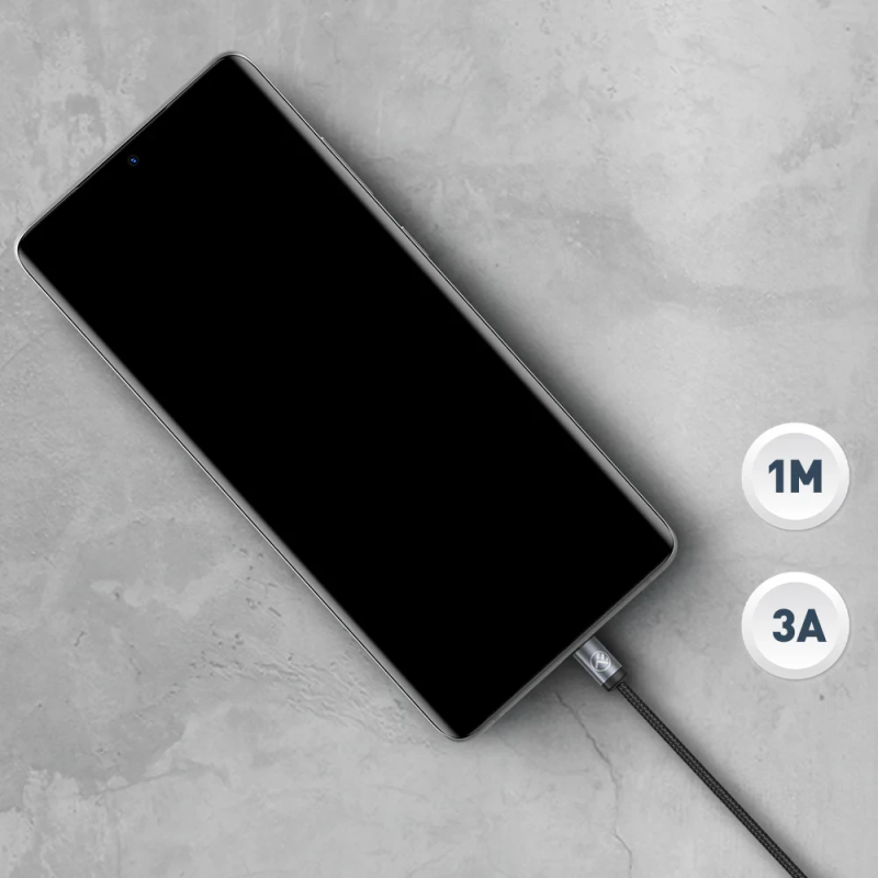 Tellur Minimalist USB to Type-C Cable 3A 1m Black