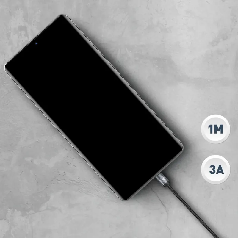 Tellur Minimalist USB to Type-C Cable 3A 1m Black