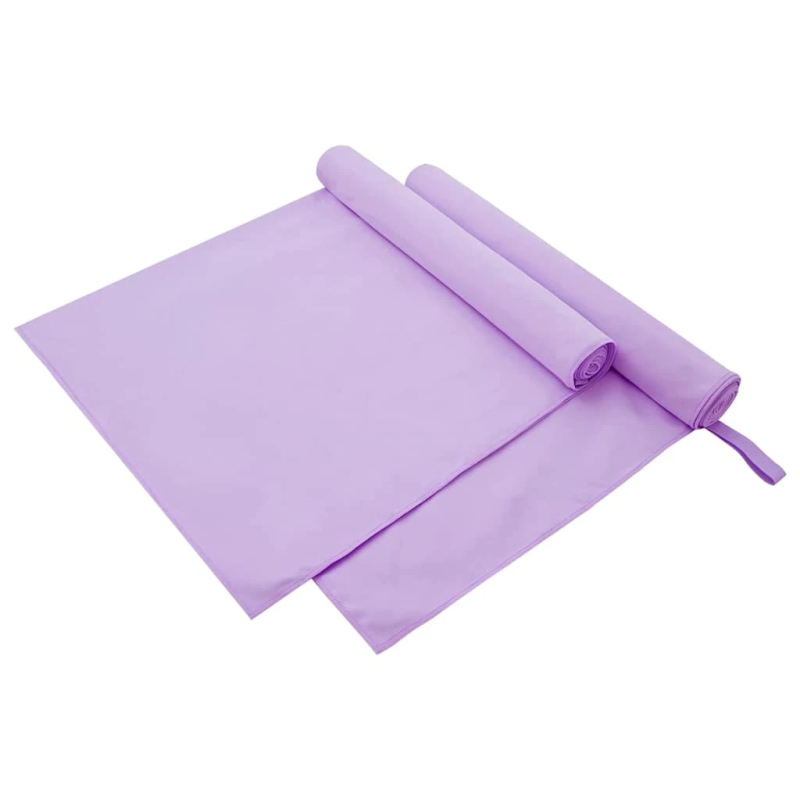 vidaXL Sporta dvieļi 2 pcs Violeta 180 x 90 cm Poliesters un poliamīds