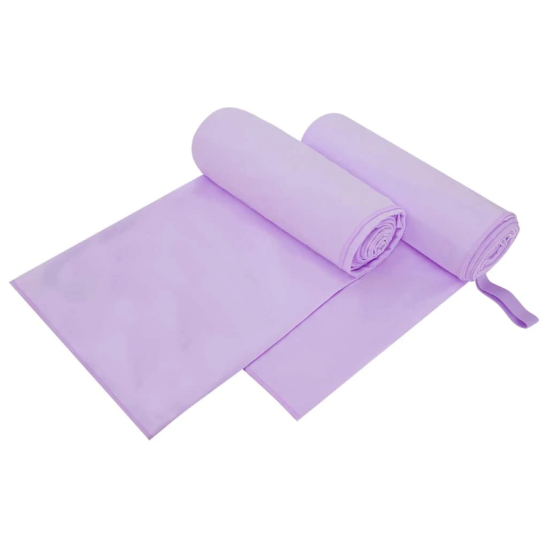 vidaXL Sporta dvieļi 2 pcs Violeta 200 x 100 cm