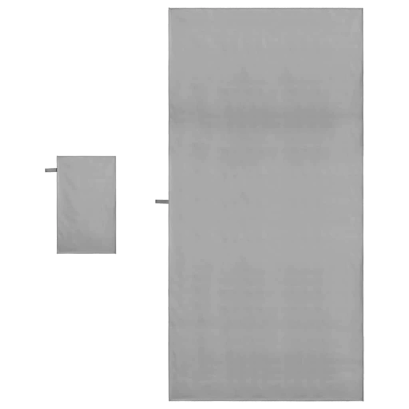 vidaXL Sporta dvieļu komplekts 2 pcs Tumši pelēka audums