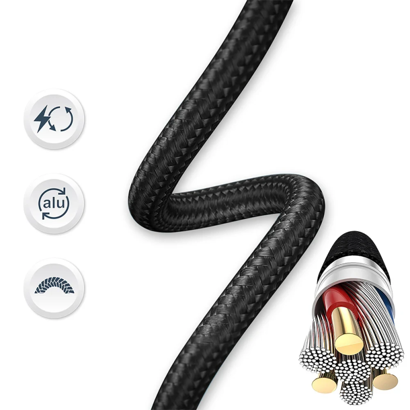 Tellur Minimalist USB-C to USB-C Cable 3A 1m Black