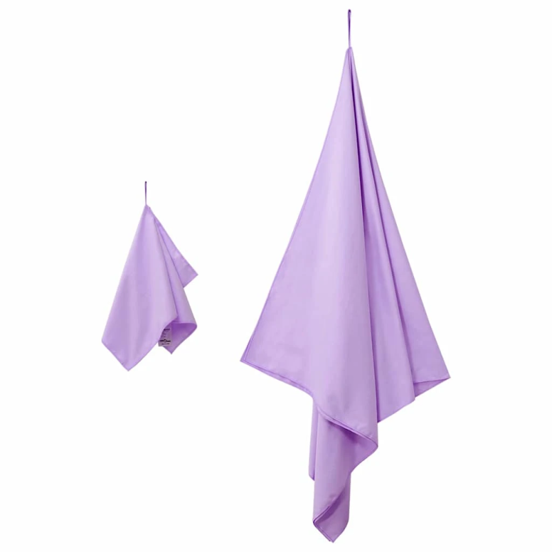 vidaXL Sporta dvieļu komplekts 2 pcs Violeta audums