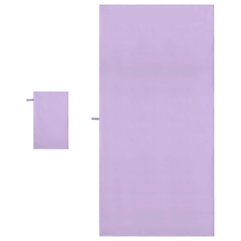 vidaXL Sporta dvieļu komplekts 2 pcs Violeta audums