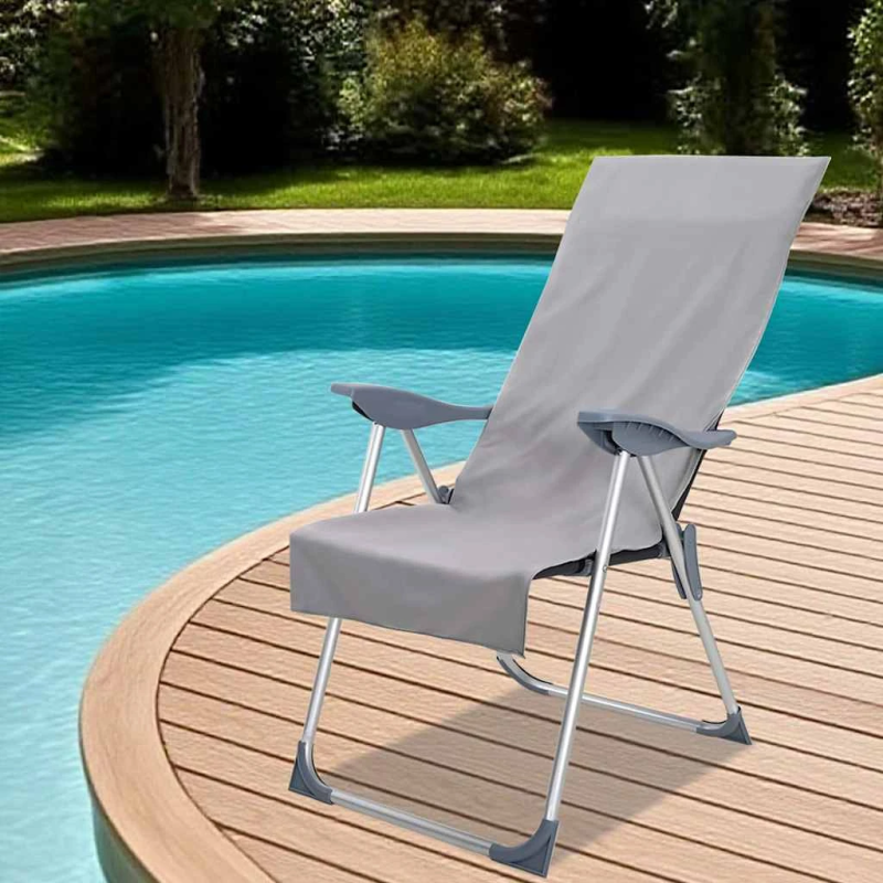 vidaXL Āra krēsla dvieļi 2 pcs Tumši pelēka 130 x 60 cm