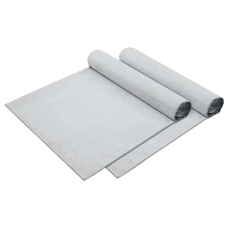 vidaXL Sauļošanās dvieli 2 pcs Pelēka 210 x 75 cm