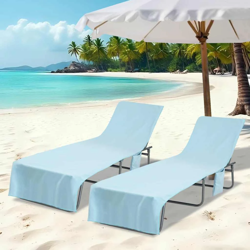 vidaXL Sauļošanās dvieli 2 pcs Zila 210 x 75 cm