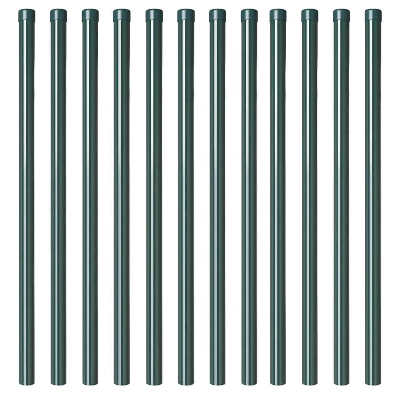 vidaXL Žoga āķis 12 pcs Zaļa 110 cm Pulverkrāsots tērauds
