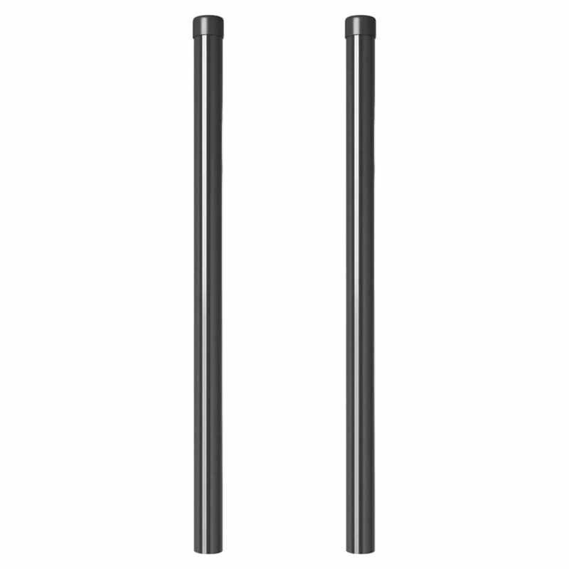 vidaXL Žoga āķis 2 pcs Pelēka 60 cm Pulverkrāsots tērauds